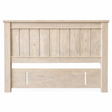 Brighton Solid Wood Queen Headboard - White Wash Rustic Finish