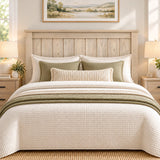 Brighton Solid Wood Queen Headboard - White Wash Rustic Finish