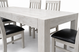 Aspen Solid Wood White Wash Dining Suite