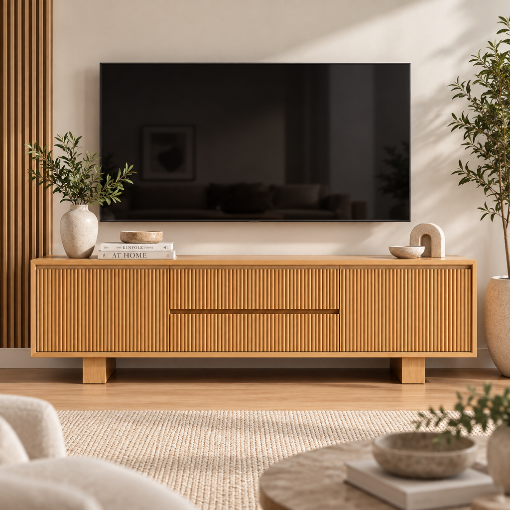 Princeton Solid Wood 2 Door 2 Drawer TV Unit
