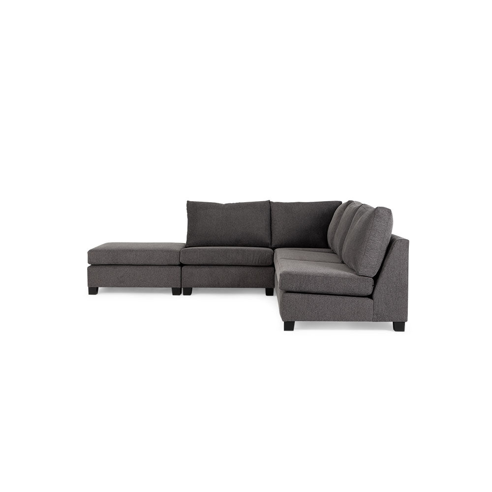 NZ Made 4 Piece Modular Lounge Suite - Dallas Aston Graphite