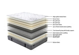 Lily Single and Double Bunk Bed White Wooden with Mattresses