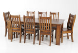 Felton 9PCS Dining Suite 2.1m Table with 8 Chairs