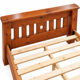 Fergus Solid Pine Rustic Bed Frame