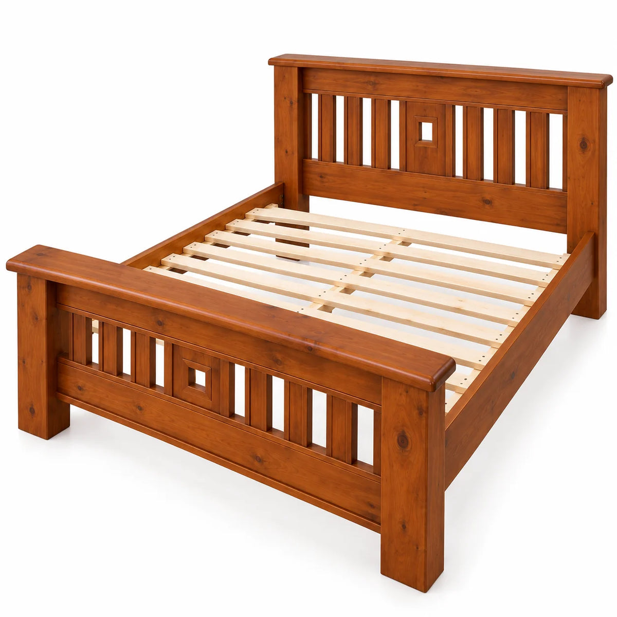 Fergus Solid Pine Rustic Bed Frame