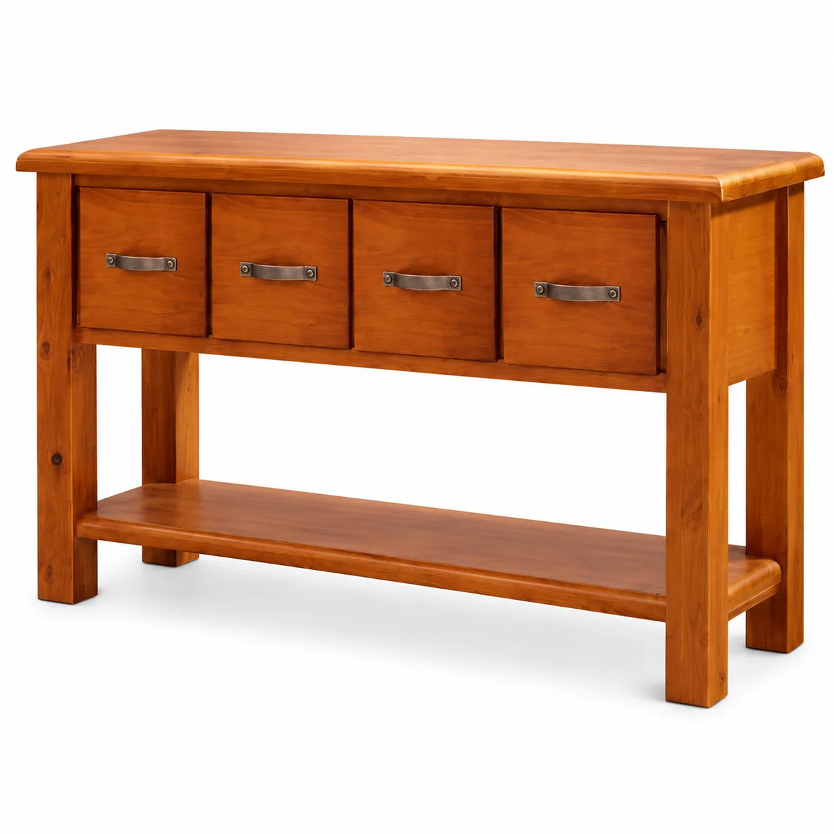 Fergus Solid Wood Hall Table with 4 Drawers