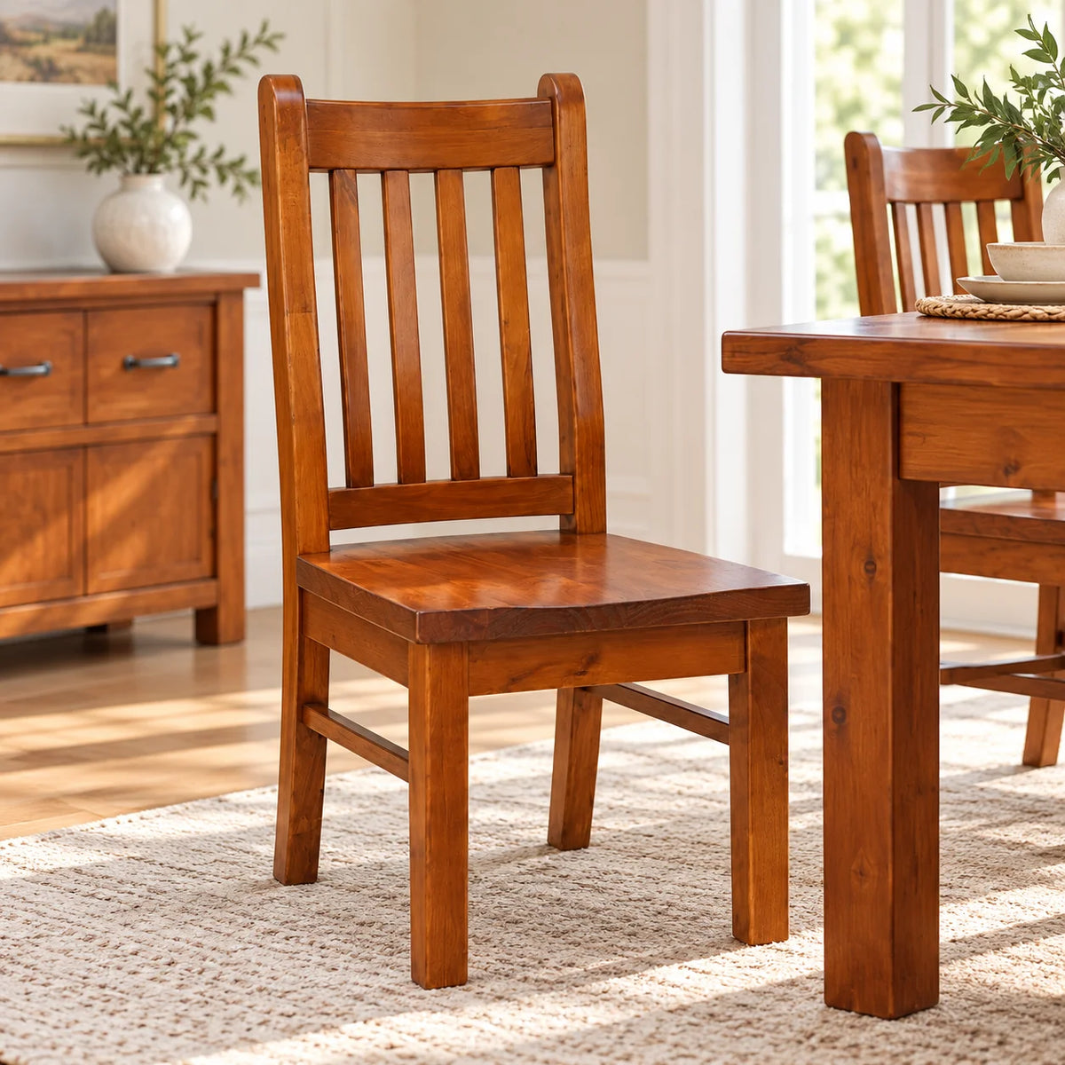 Fergus Solid Pine Wooden Dining Chair