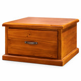 Fergus Solid Wood Lamp Table with Drawer