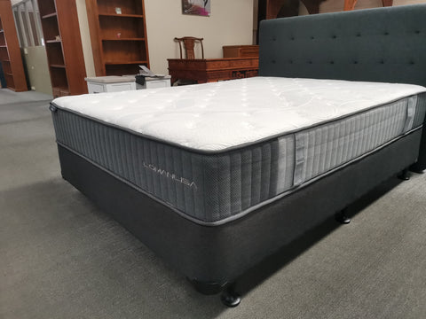 Queen Bed 2Pcs NZ Made Base with an Extra Firm Pocket Spring Mattress