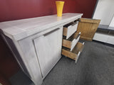 Amanda White Wash Solid Wooden Buffet - 1.8m