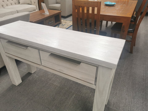 Amanda Hall Table White Wash Rustic Finished