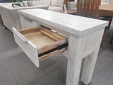 Amanda Hall Table White Wash Rustic Finished