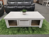 Amanda Rustic White Wash Coffee Table