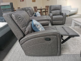 Arlington Fabric Recliner Sofa with Fold-Down Cup Holder Console from