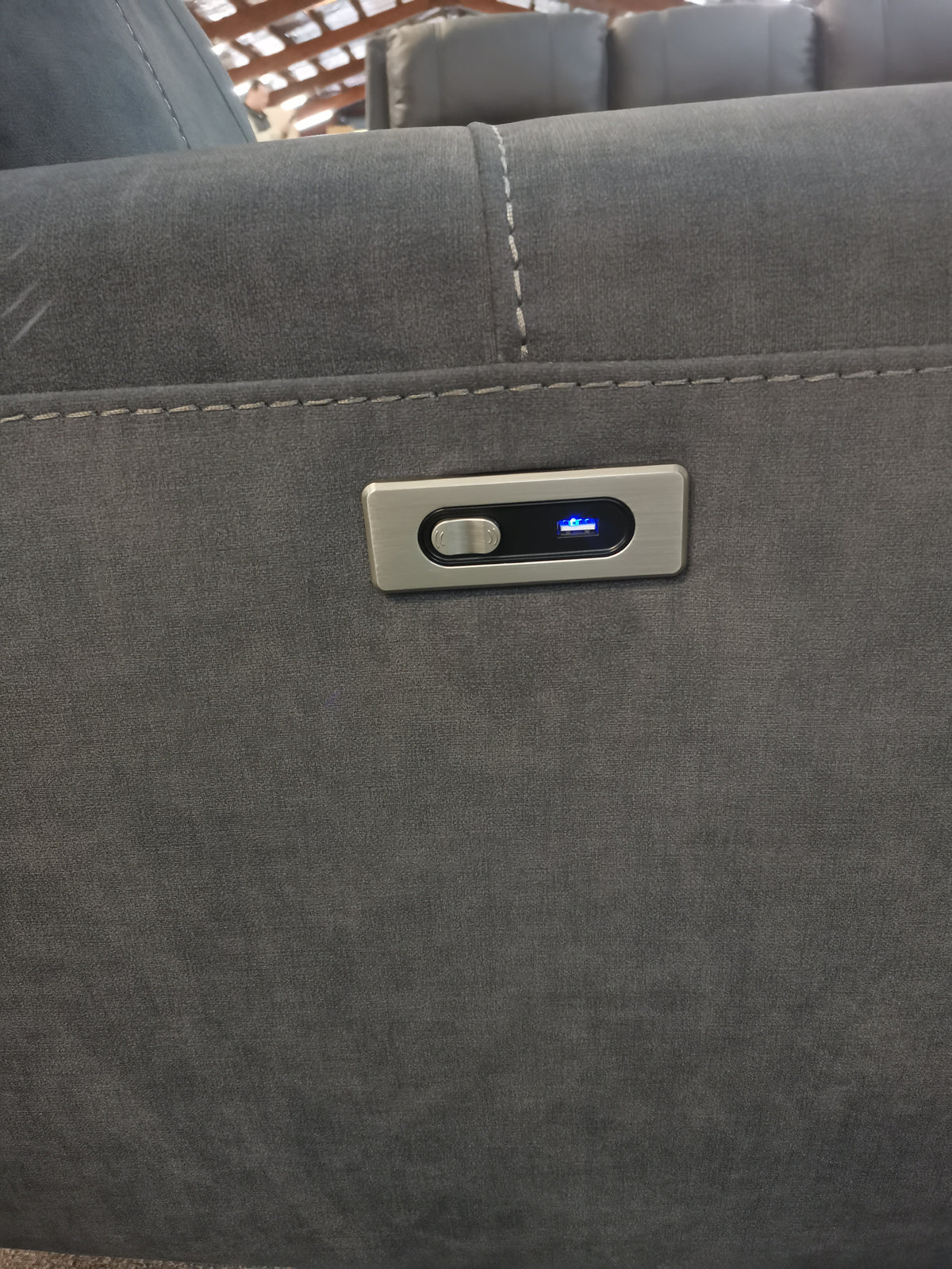 Little Rock Recliner Sofa with Power & USB Ports from