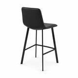 Katarina Black PU Leather Barstool with Metal Frame