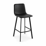 Katarina Black PU Leather Barstool with Metal Frame