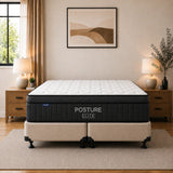King Bed 2pcs - Posture Elite Plush King Mattress & NZ Made Base