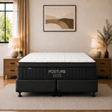 King Bed 2pcs - Posture Elite Plush King Mattress & NZ Made Base