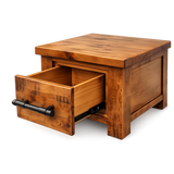 Woodgate Rustic Solid Wood 1 Drawer Side Table