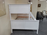 Lily Single and Double Bunk Bed White Wooden with Mattresses