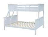 Lily Single and Double Bunk Bed White Wooden with Mattresses