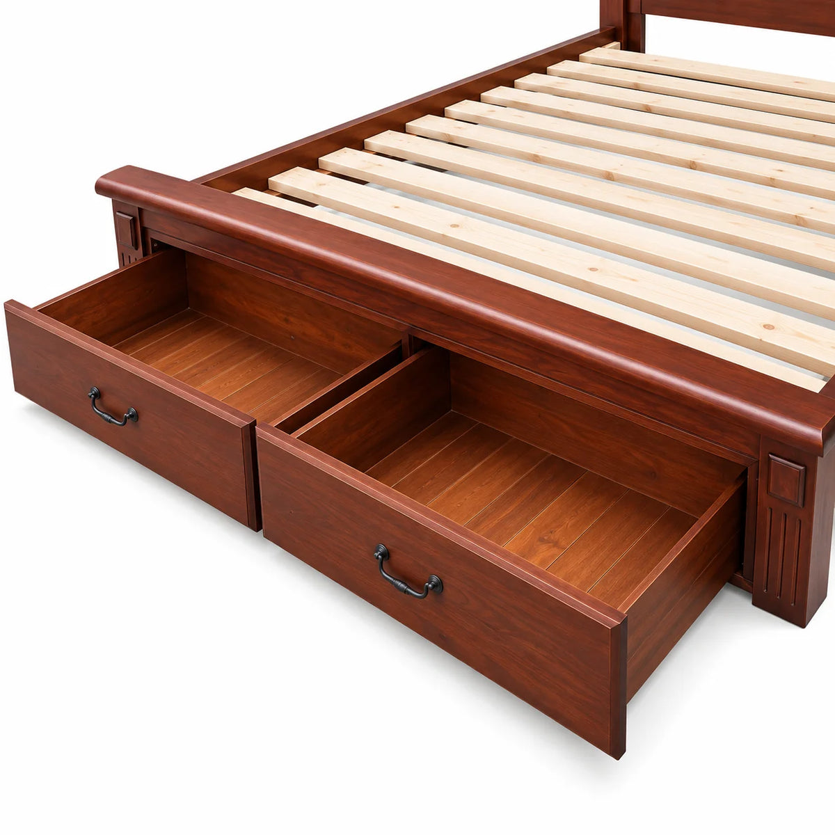 Marina Solid Pine Storage Bed Frame with 2 Drawers