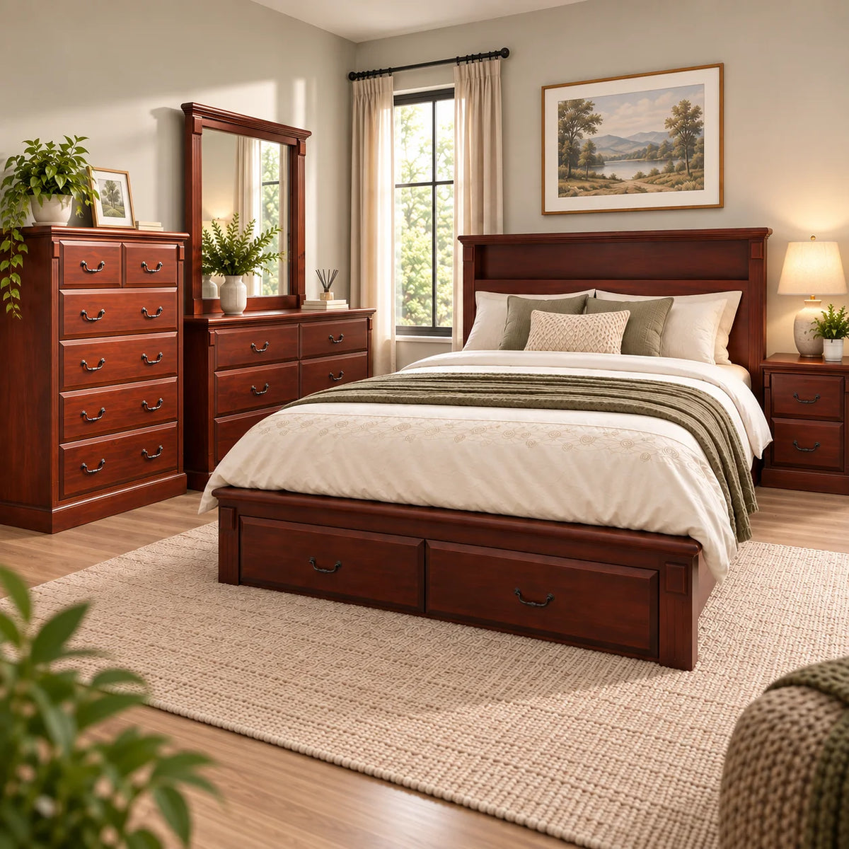 Marina Solid Pine Storage Bed Frame with 2 Drawers