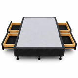 Queen Bed Base with Built-In Drawers