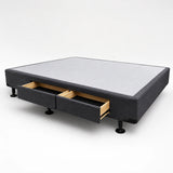 Queen Bed Base with Built-In Drawers