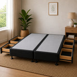 Split Super King Base with Built-in Drawers