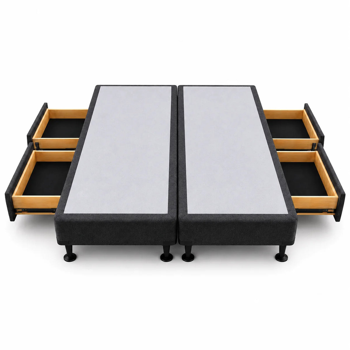 Split King Base with Built-in Drawers