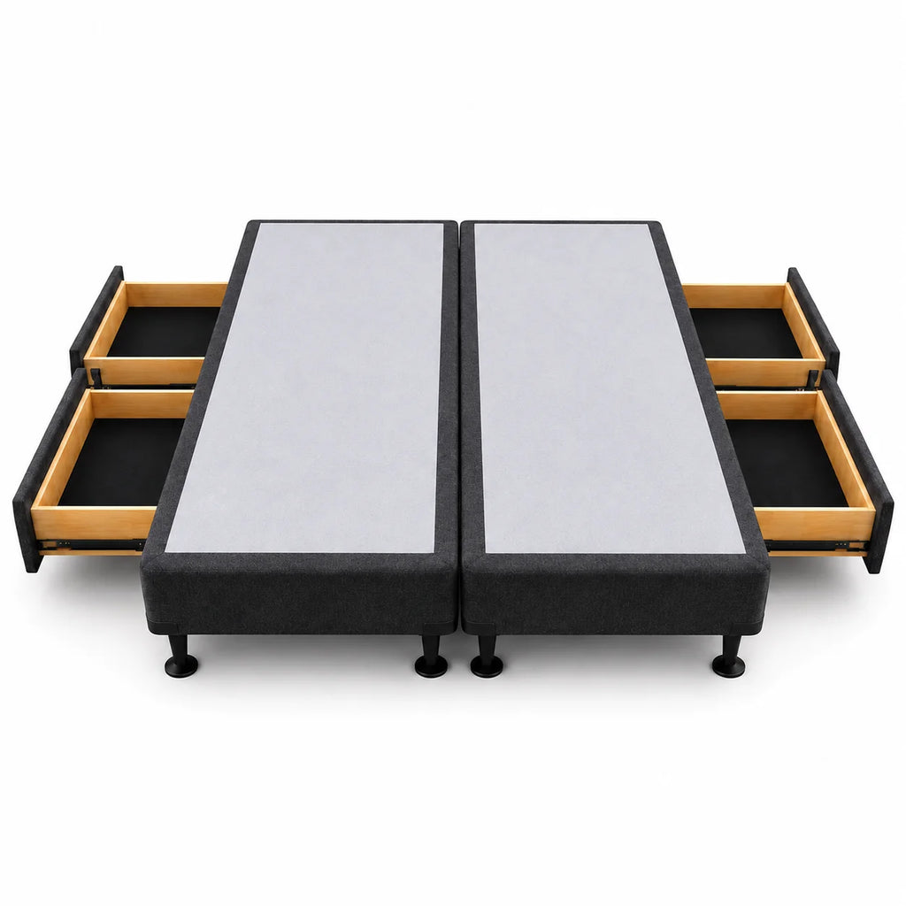 Split Super King Base with Built-in Drawers