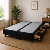 Split Super King Base with Built-in Drawers
