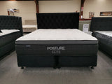 Queen Bed 2Pcs NZ Made Base with Posture Elite Plush Queen Mattress