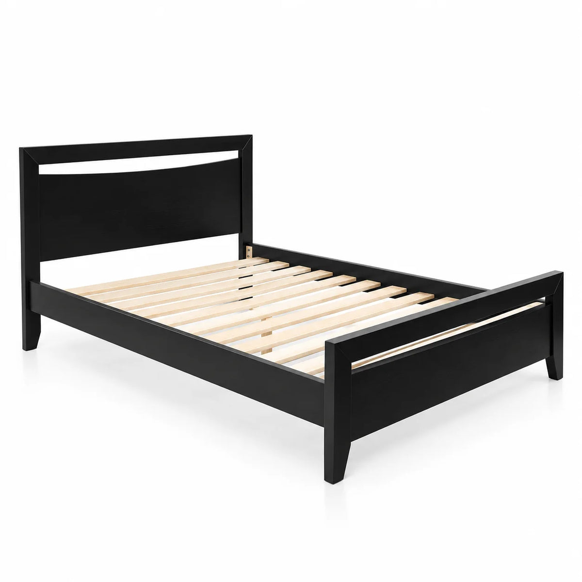 Paiden Solid Pine Black Bed Frame