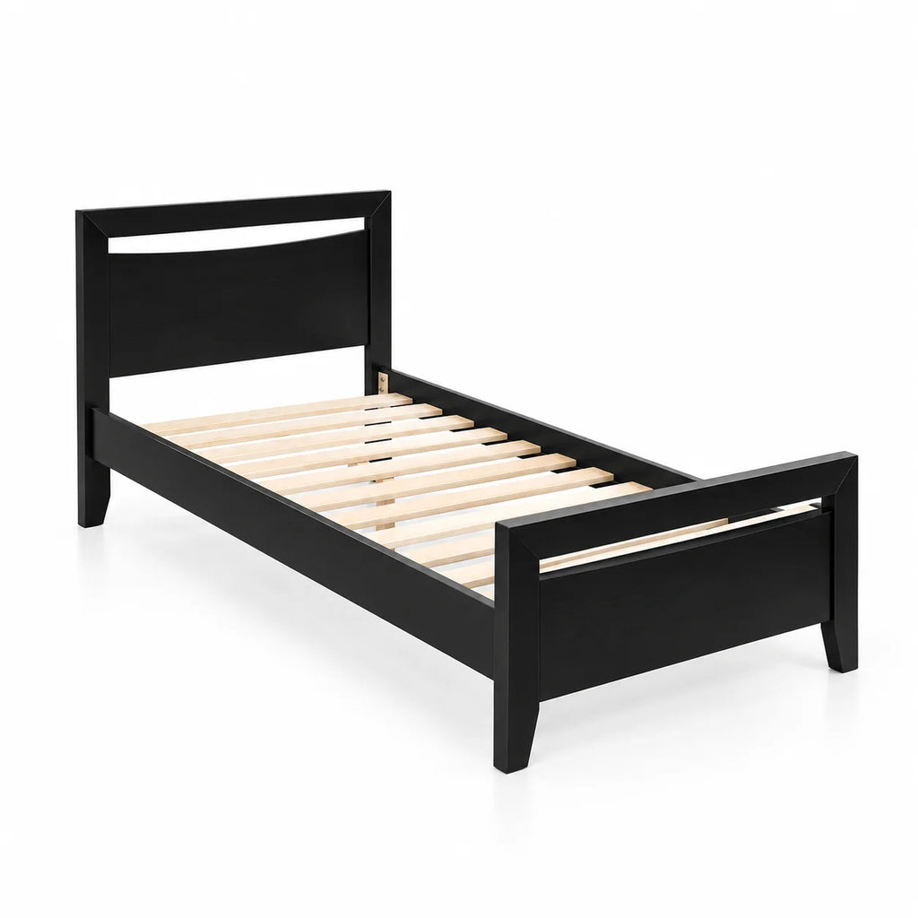 Paiden Solid Pine Black Bed Frame