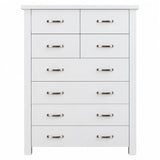 Pamela Solid Pine 8 Drawer Tallboy – White