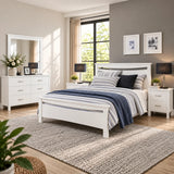 Pamela Solid Pine Queen Bedroom Suite – White