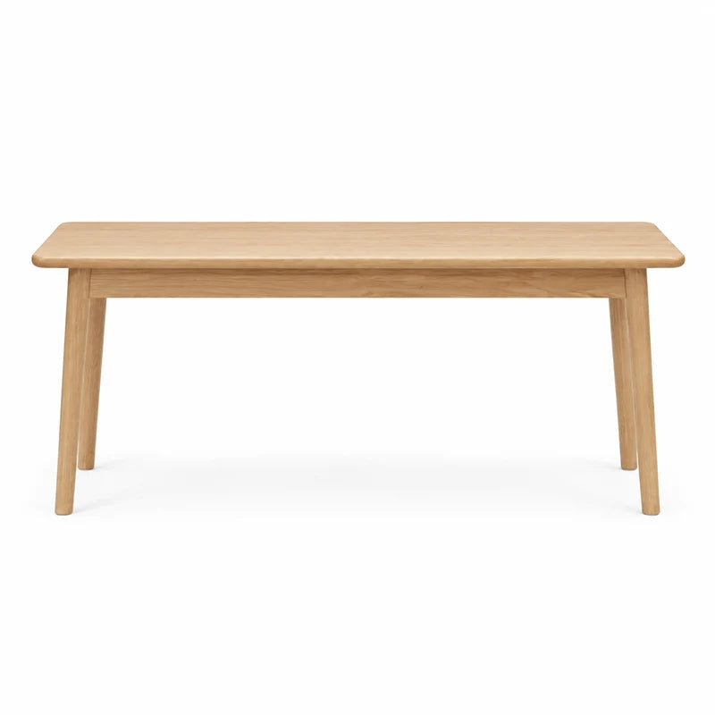 Paris Solid Rubberwood Dining Bench – Natural Oak Finish