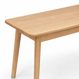 Paris Solid Rubberwood Dining Bench – Natural Oak Finish
