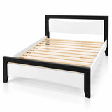 Patrick Solid Pine Black and White Bed Frame