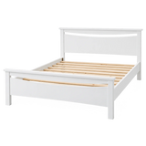Pamela Solid Pine Wood White Bed in Single/ King Single/ Double/ Queen from