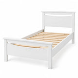 Pamela Solid Pine Wood White Bed in Single/ King Single/ Double/ Queen from