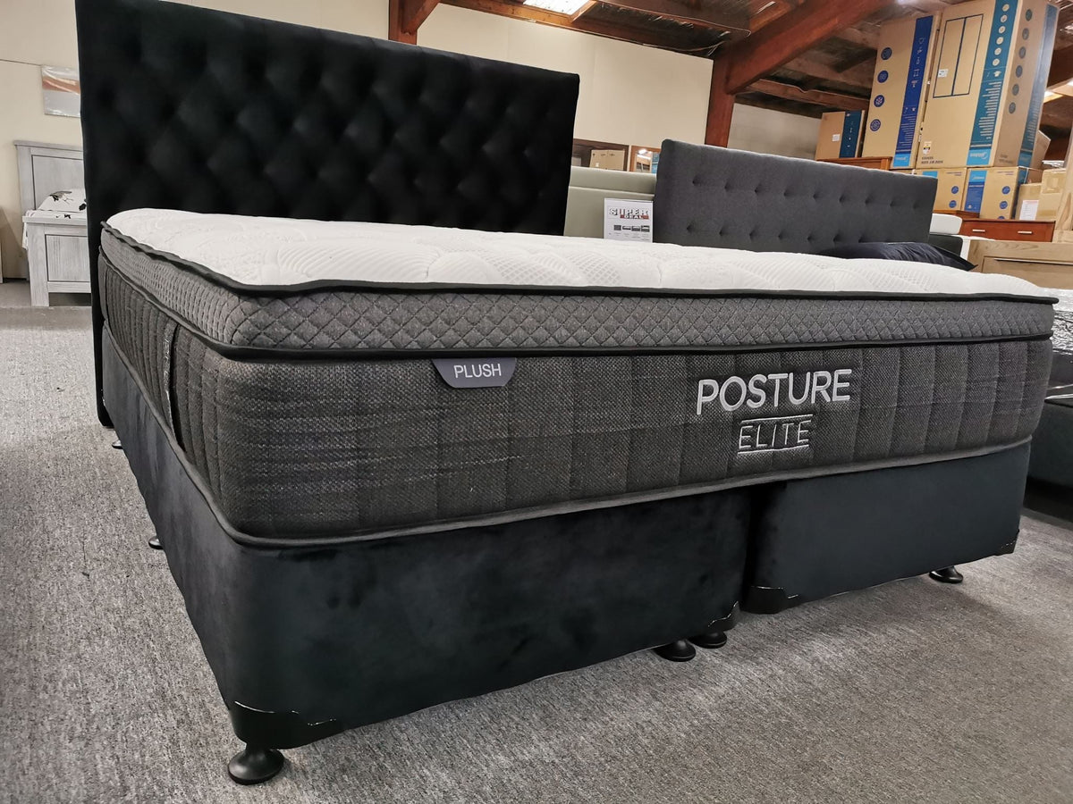 Seattle Super King Bed 3PCS NZ Made Split Base, Headboard & Posture Elite Plush Mattress