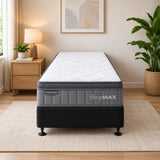 Sleepmax Pocket Spring Euro Top King Single Mattress & NZ Made Bed Base