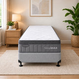 Sleepmax Pocket Spring Euro Top King Single Mattress & NZ Made Bed Base