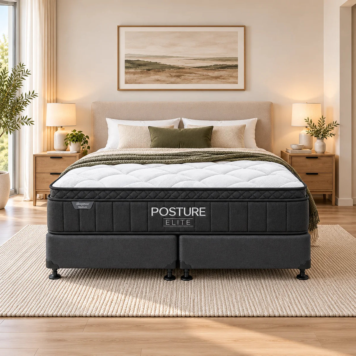Posture Elite Medium King Mattress & NZ Made Bed Base