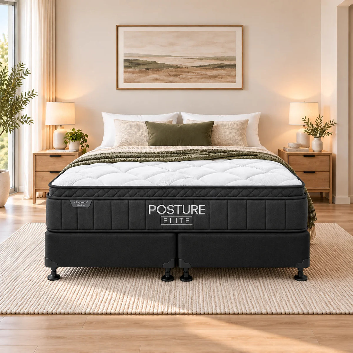Posture Elite Medium King Mattress & NZ Made Bed Base