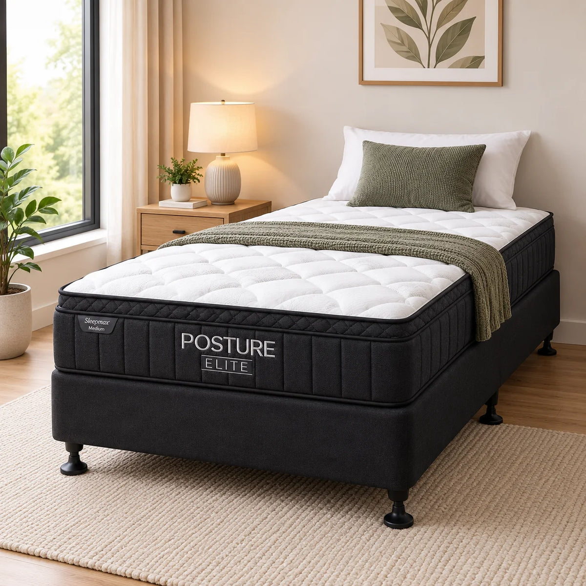 Posture Elite Medium King Single Mattress & NZ Made Bed Base